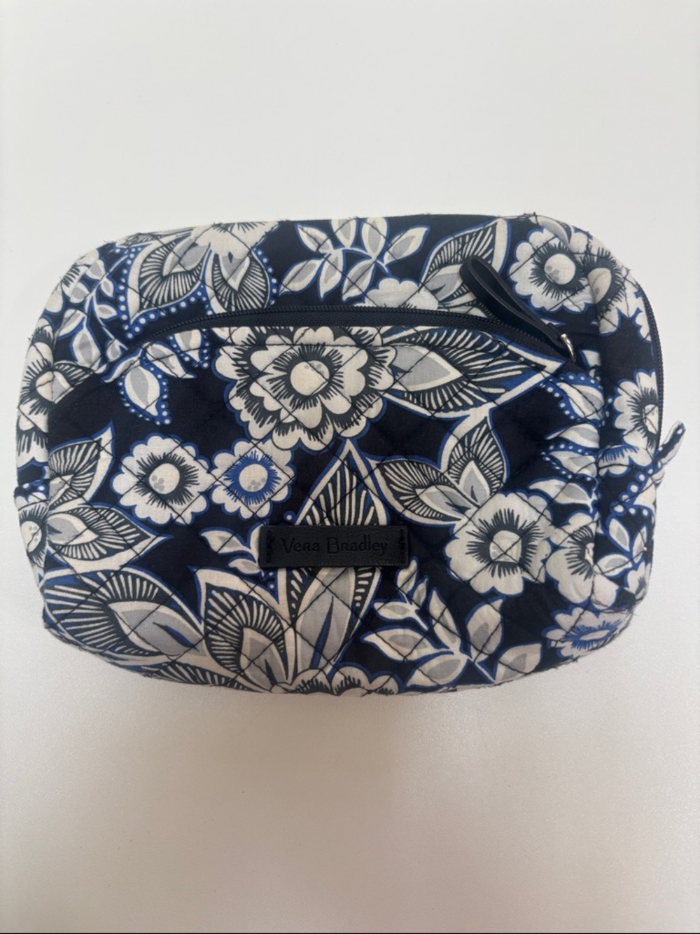 Vera Bradley Snow Lotus  Floral Quilted Cosmetic Case